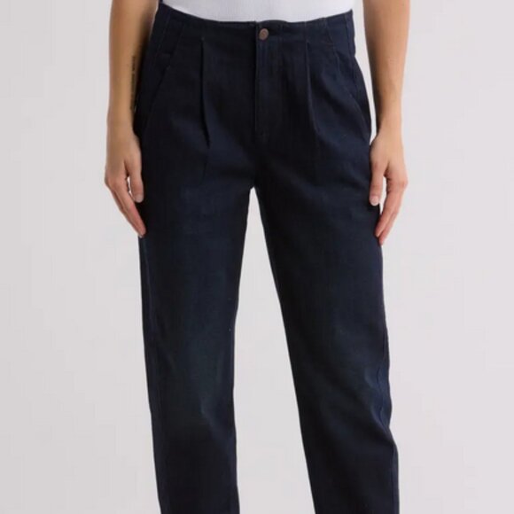Eileen Fisher Pleated Tapered Ankle Pants Blue Size 10 - Picture 1 of 14